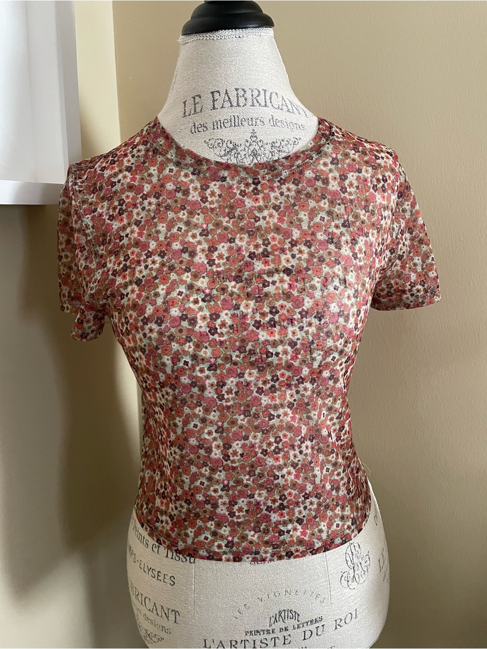 Sunday Best Floral Short Sleeve Tee - Rust and Pink Mix